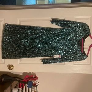 Blue sequins dress